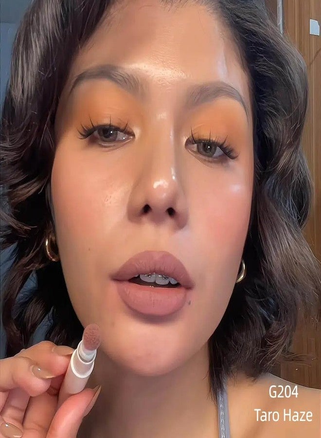 JUDYDOLL Matte Lip Cream, Smooth & Long-Lasting Velvet Lip Gloss, Red Lip Mud Non-fading Non-stick Cup, Cosmetics Makeup Care (G204 Taro Haze) - Image 3